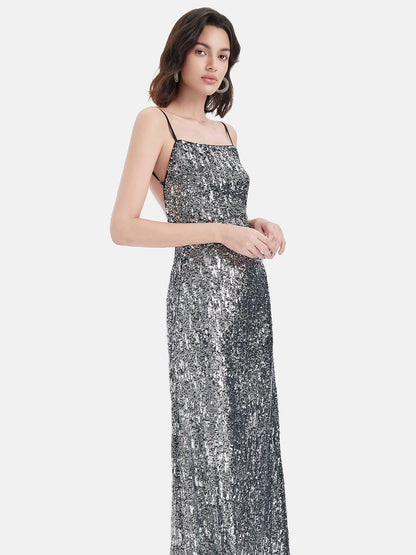 Sequin Spaghetti Strap Dress