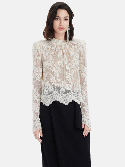 Lace and Rhinestone Starry Shirt