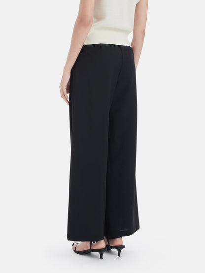 Tailored Pleated Drawstring Trousers