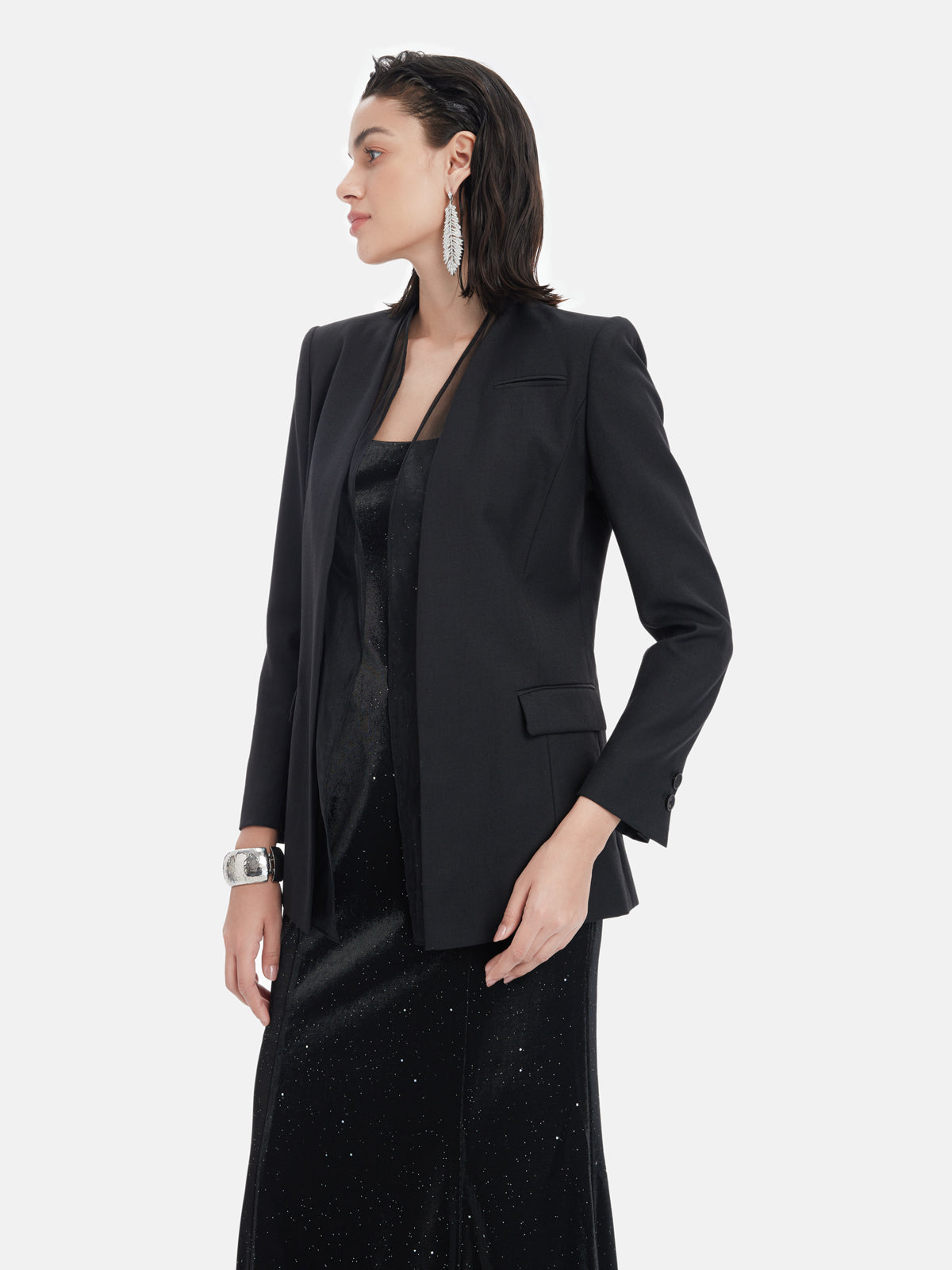 Deconstructed Organza Blazer