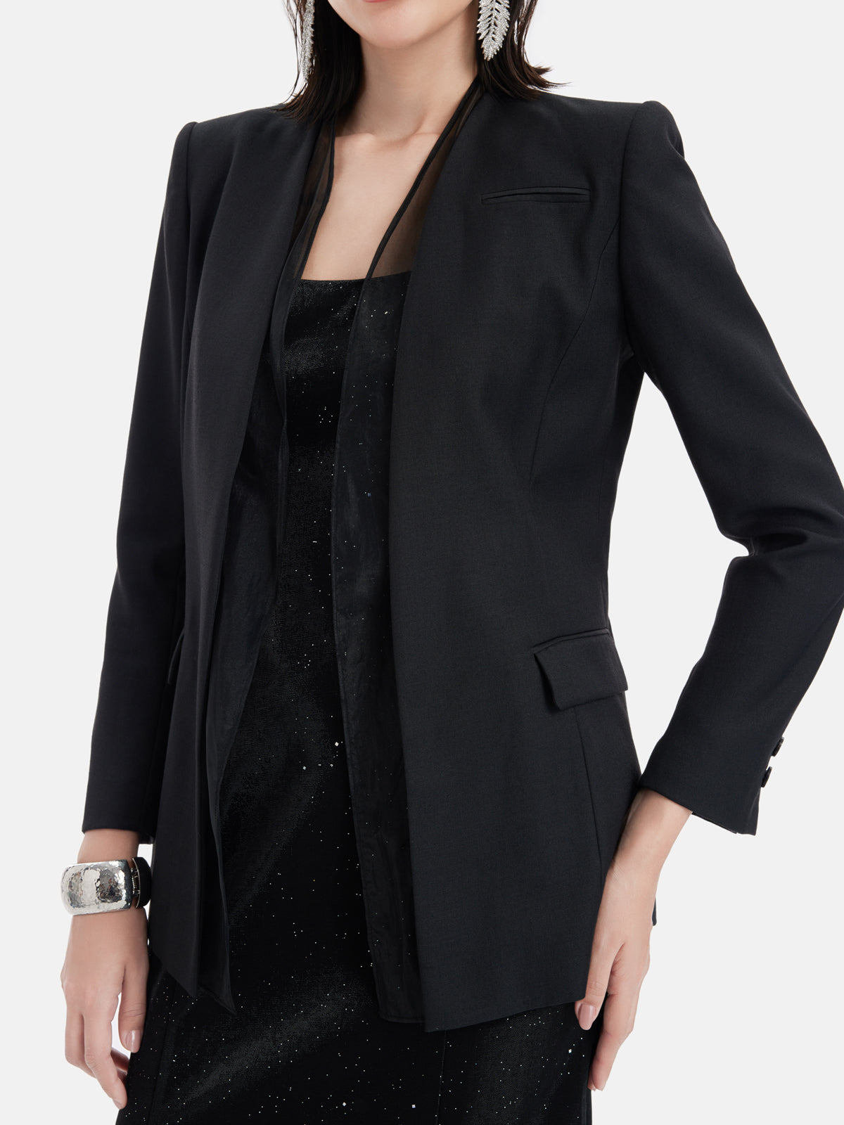 Deconstructed Organza Blazer