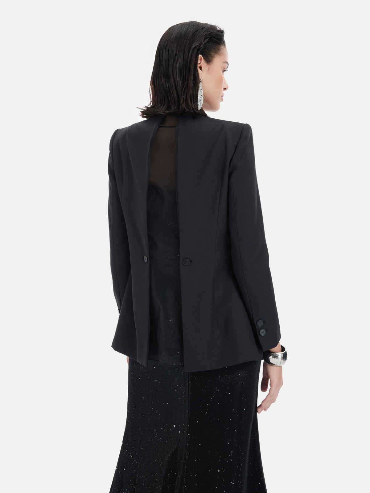 Deconstructed Organza Blazer