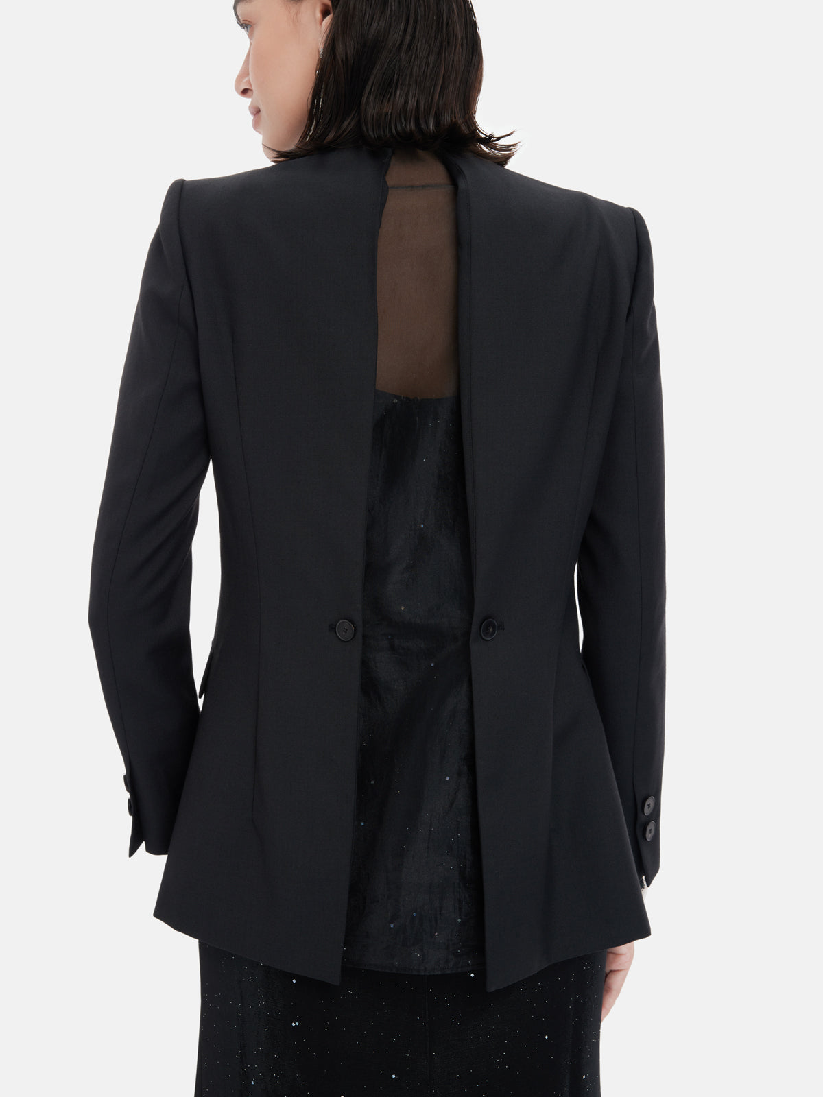 Deconstructed Organza Blazer