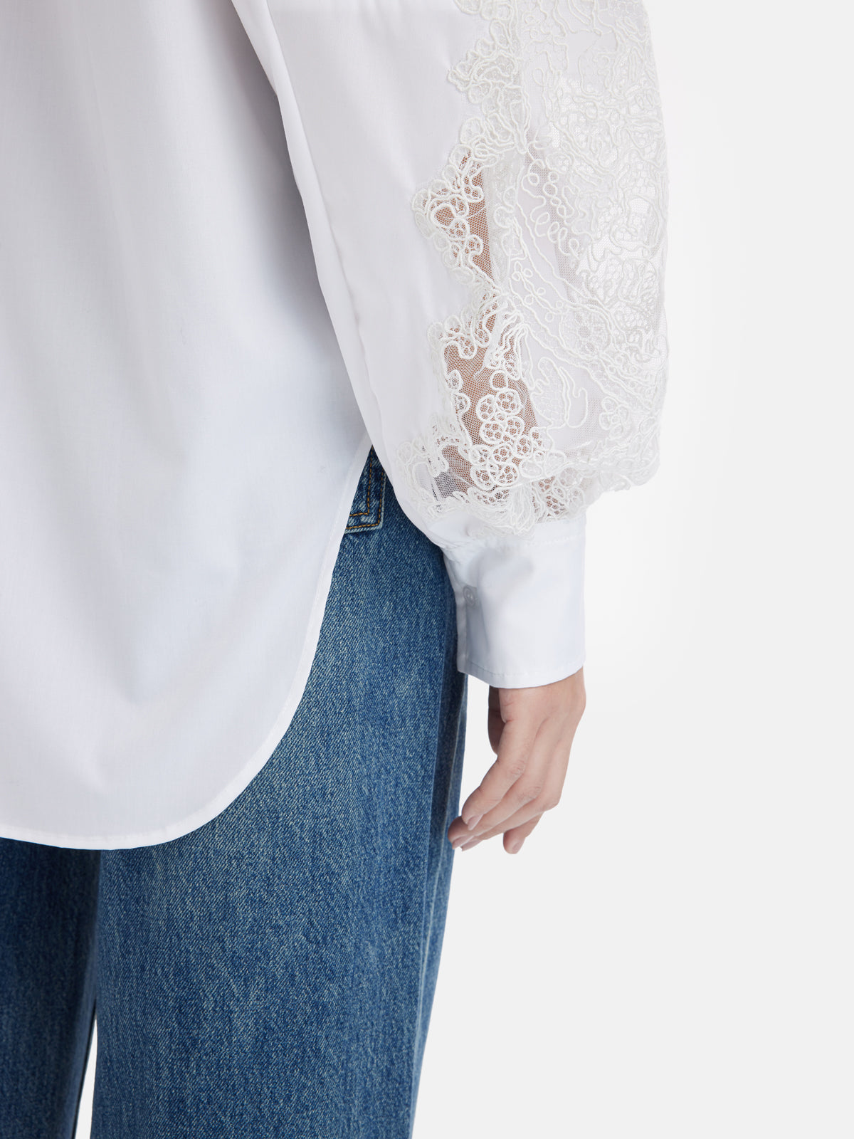 Lace Patchwork Hollow Shirt