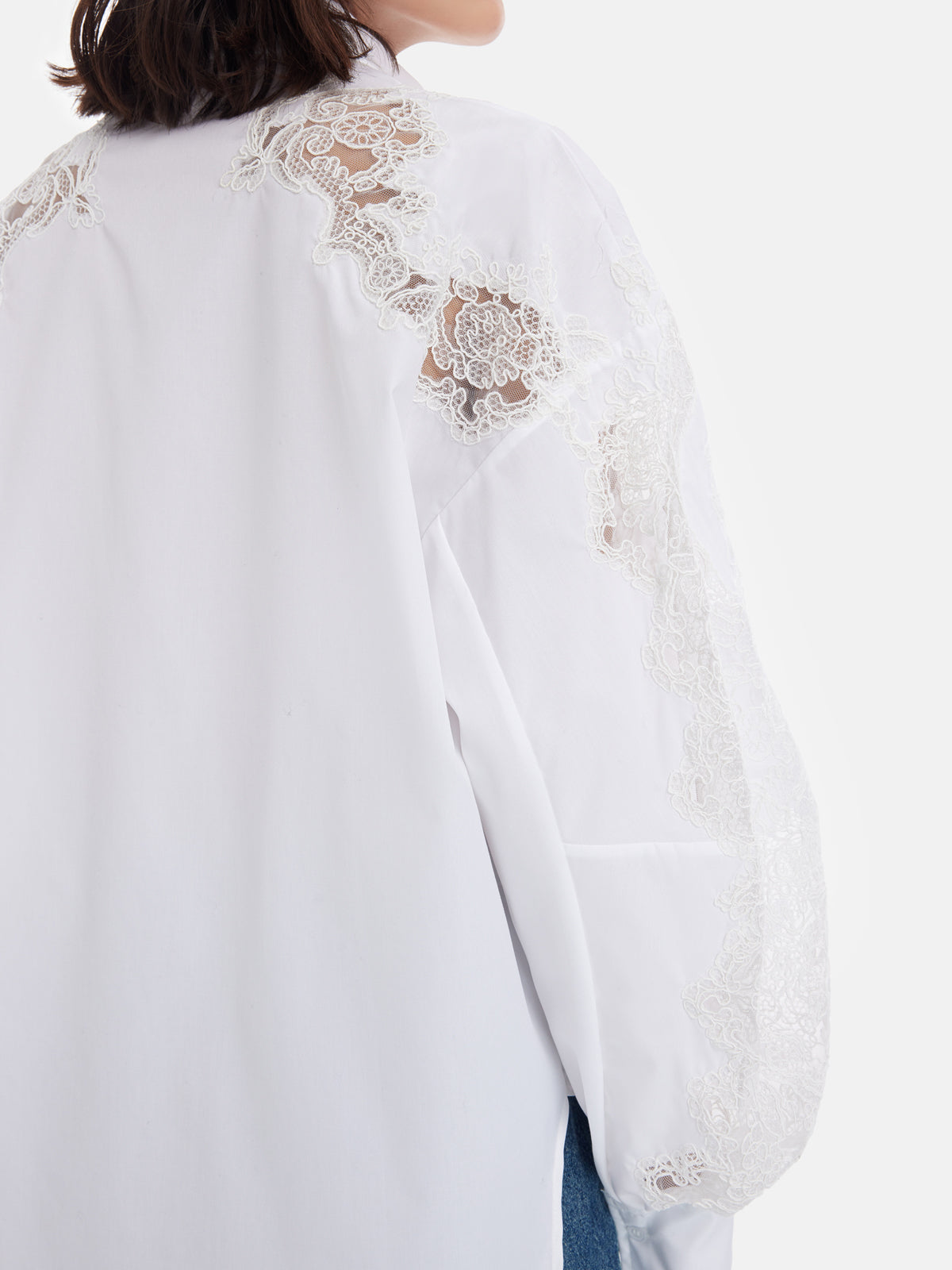 Lace Patchwork Hollow Shirt