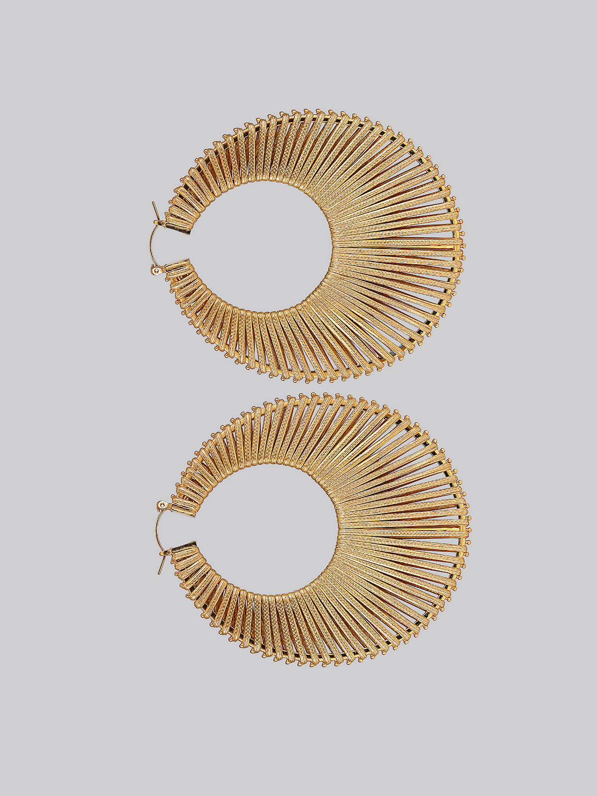 Sculpted Fan Statement Earrings