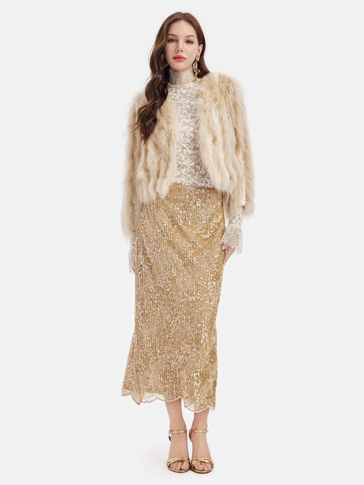 Luxury Mink & Embroidered Fur Coat