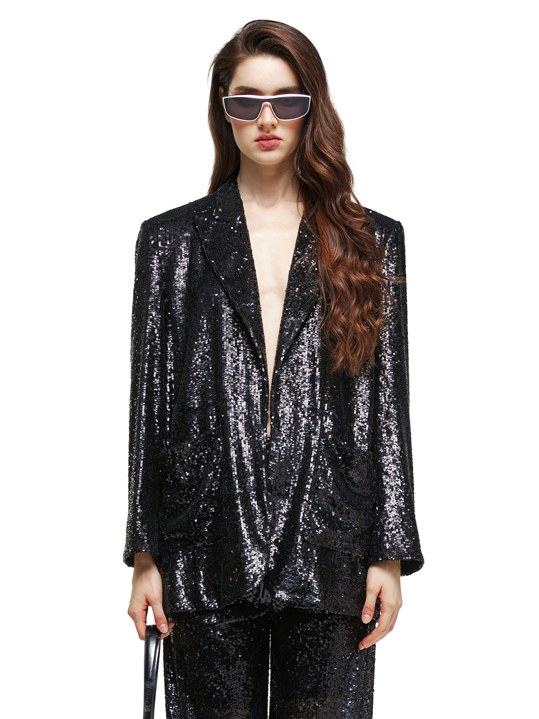 Three-Dimensional Layered Sequin Tailored Suit