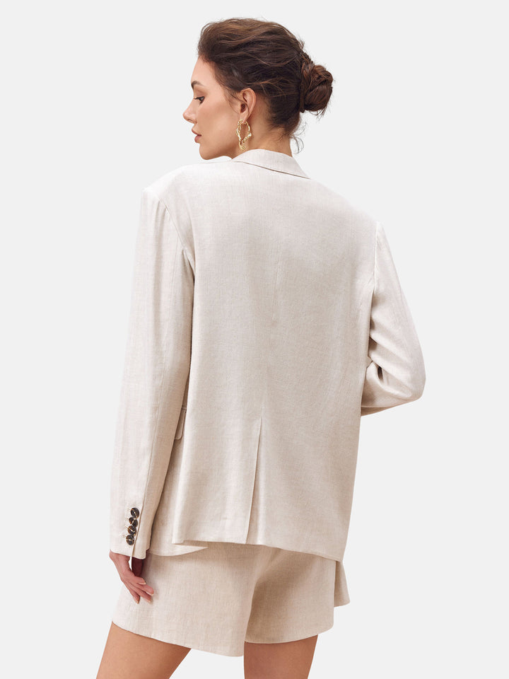 French-Origin Stretch Linen Soft Jacket