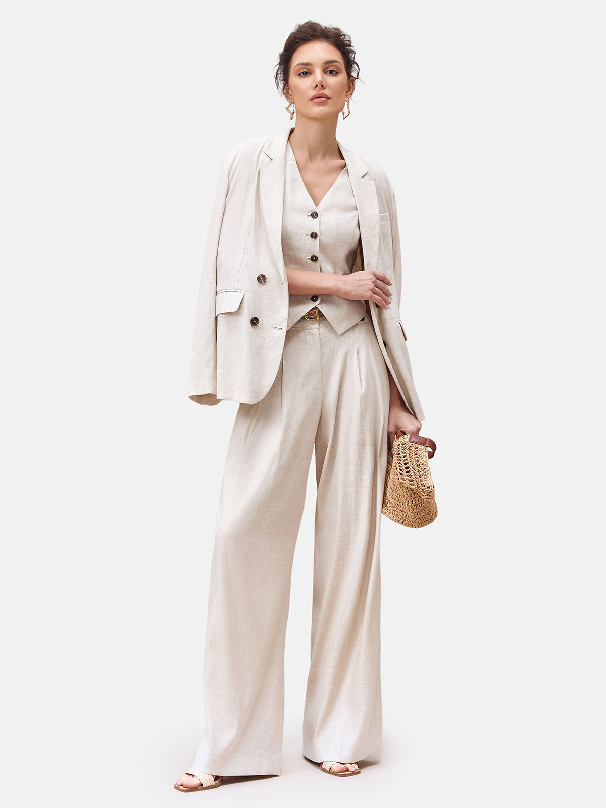 French-Origin Stretch Linen Soft Jacket