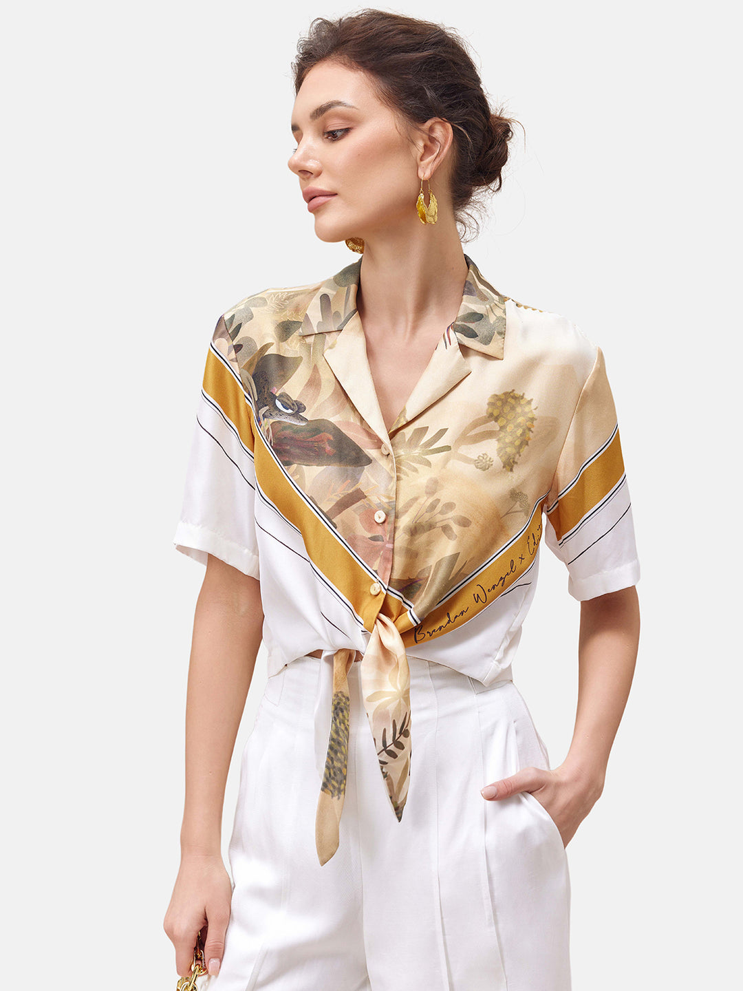 Tropical Rainforest-inspired Silk Shirt