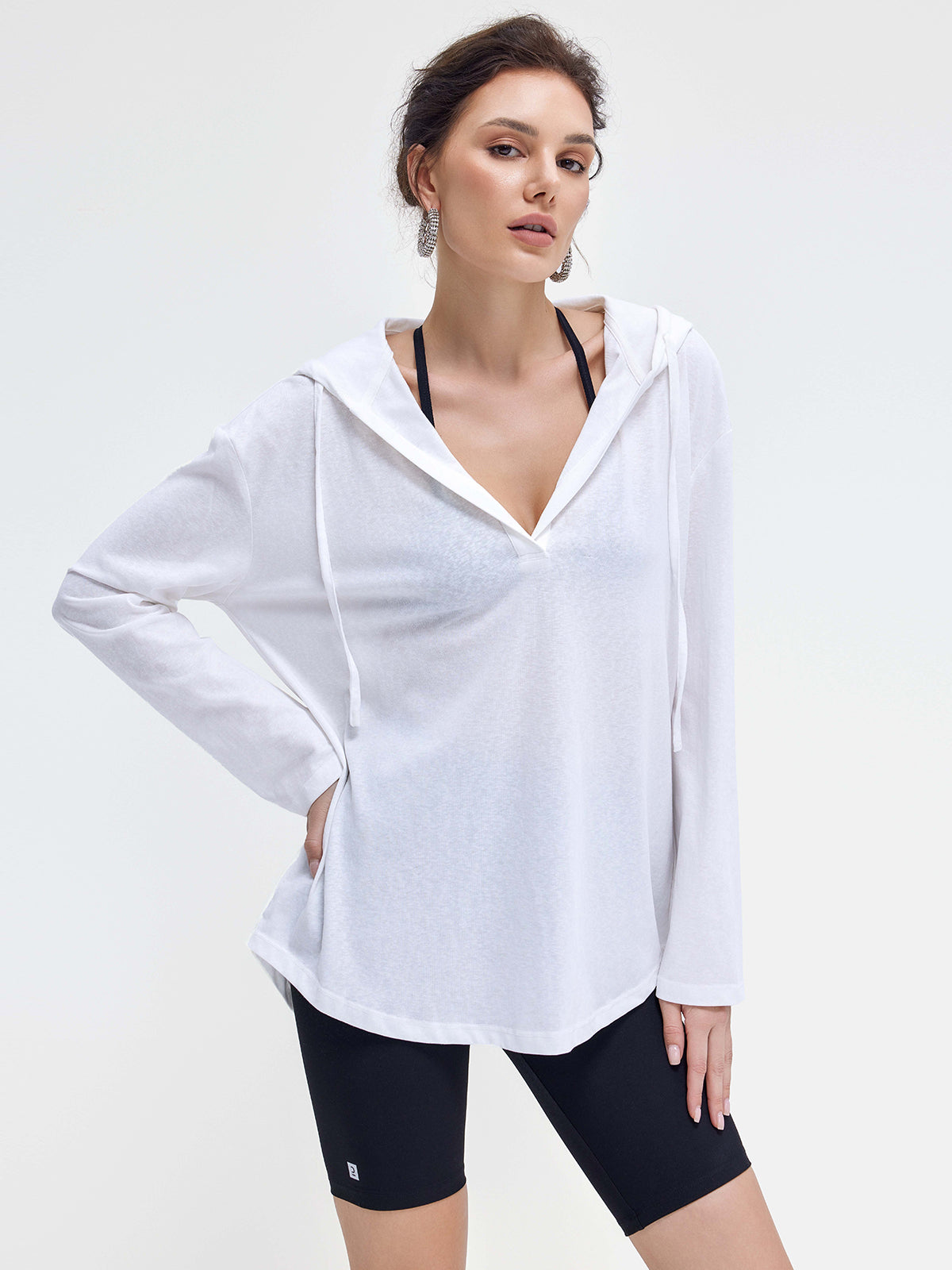 Long-Staple Cotton Knitted Hoodie