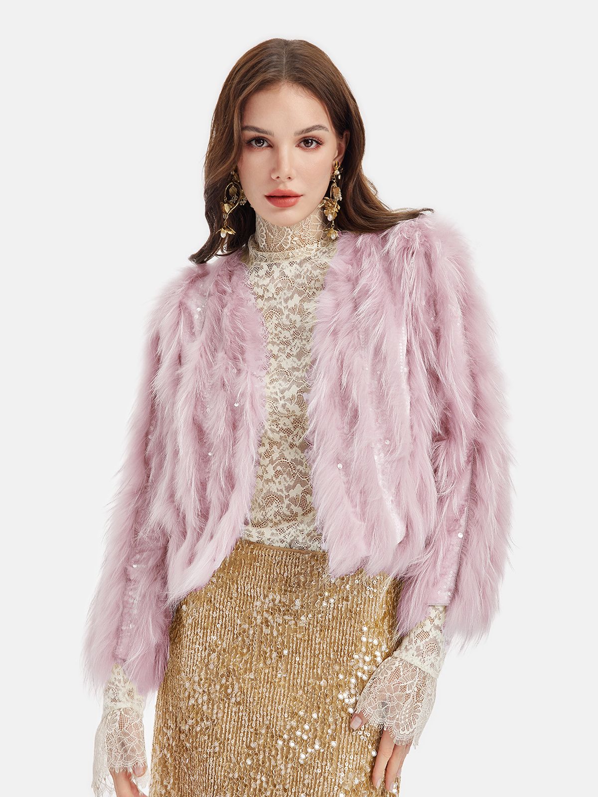 Luxury Mink & Embroidered Fur Coat