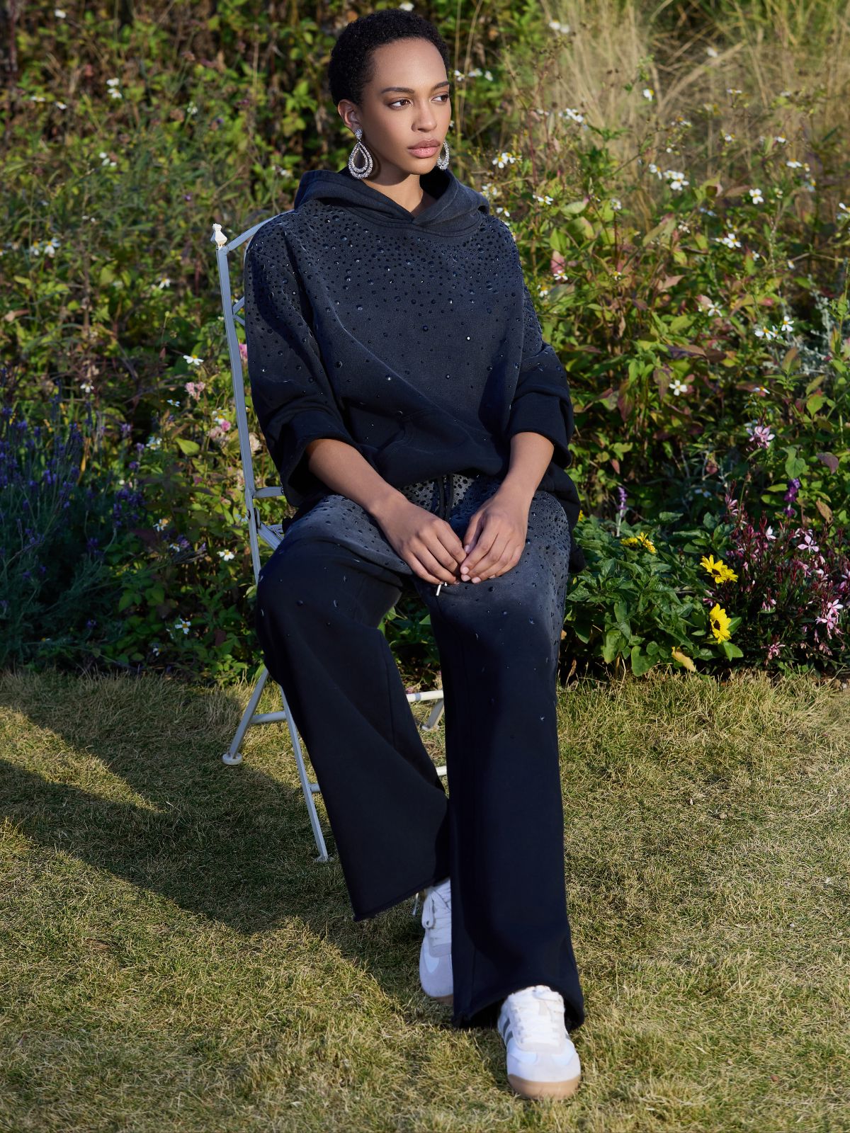Final Sale | Gradient Starry Beaded Hoodie