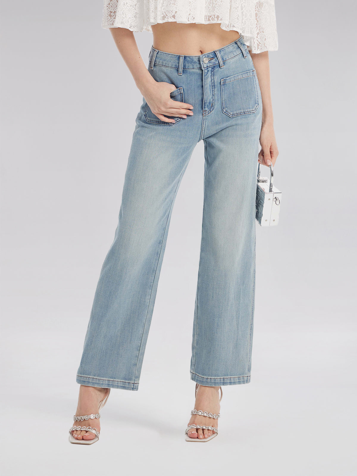 Final Sale | Breathable Straight Leg Denim Jeans