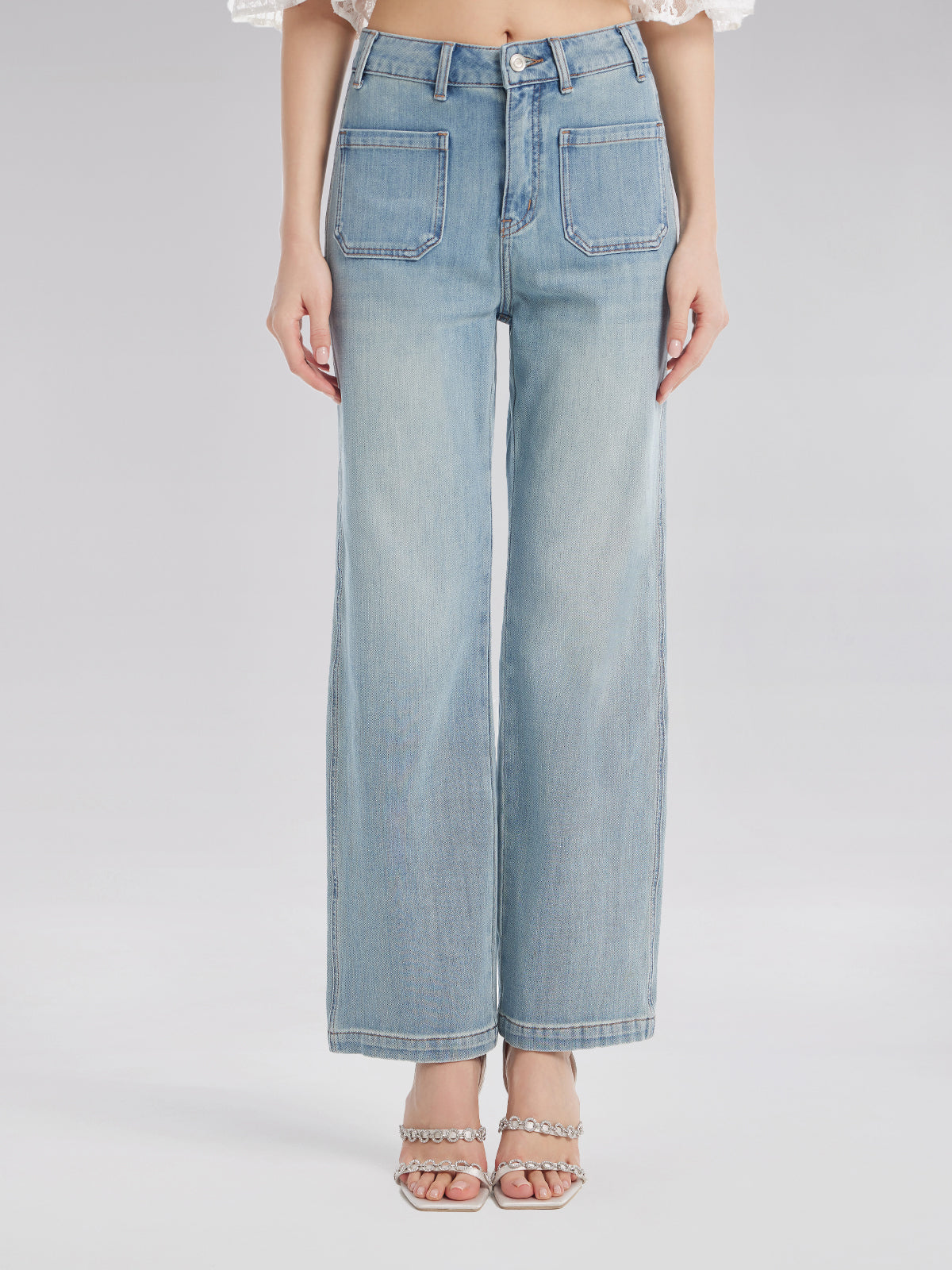 Final Sale | Breathable Straight Leg Denim Jeans