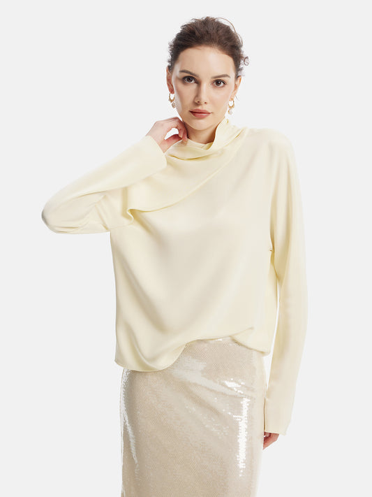 Silk Artistic Collar Top