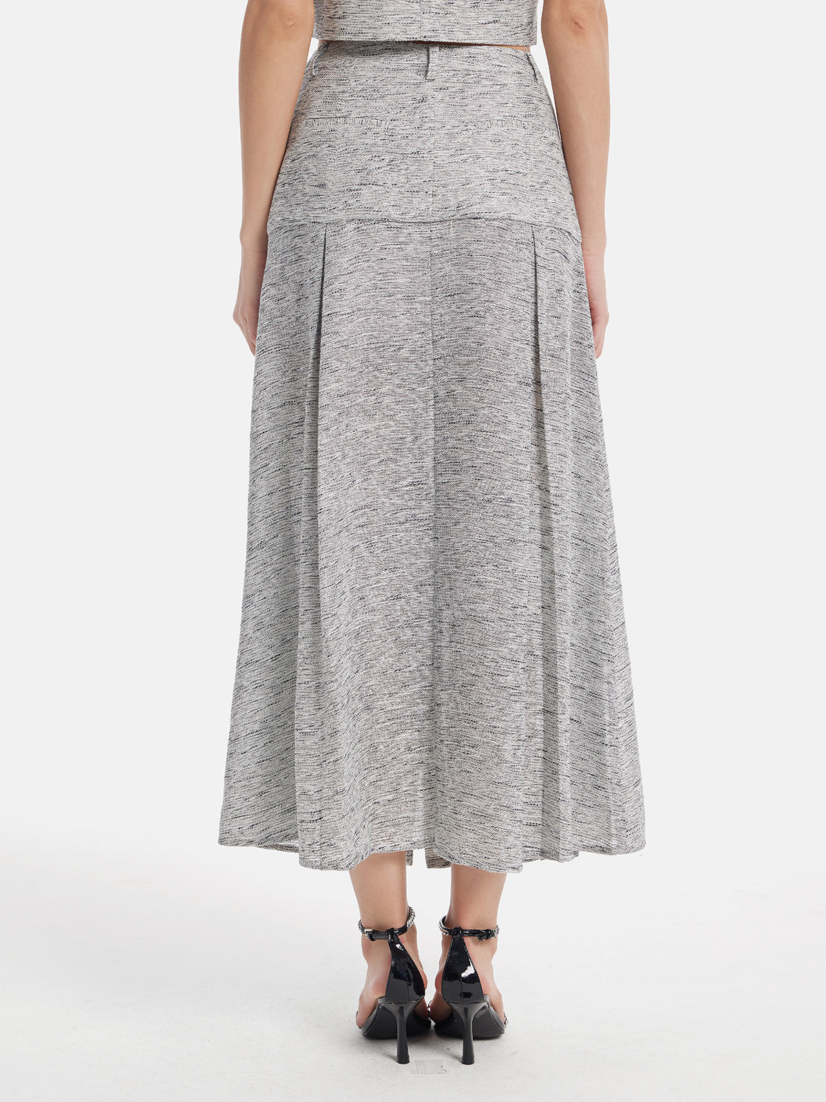 Final Sale | Light Grey Minimalist A-line Skirt