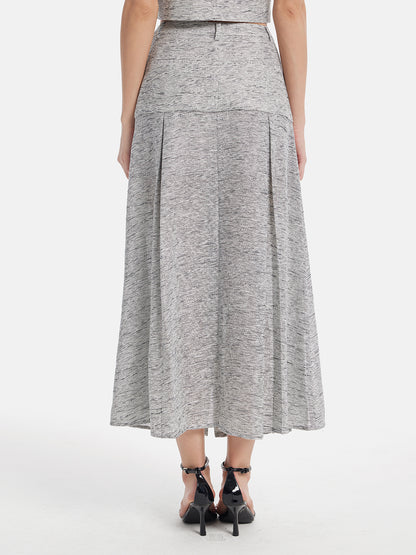 Light Grey Minimalist A-line Skirt