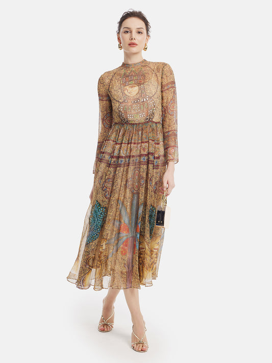 Moroccan-Inspired Silk Dress