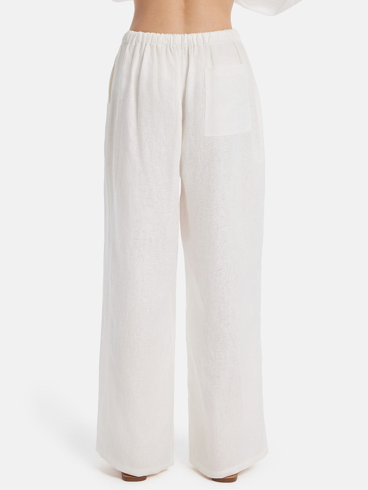 Adjustable Linen Straight Pants