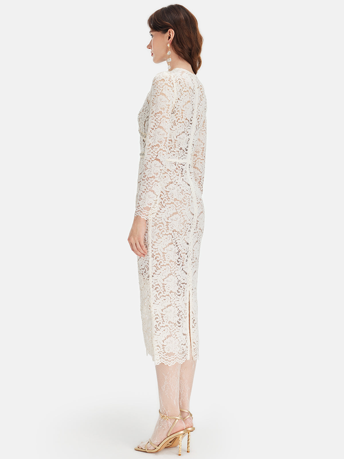 Luxury Embroidered Lace Beaded Dress