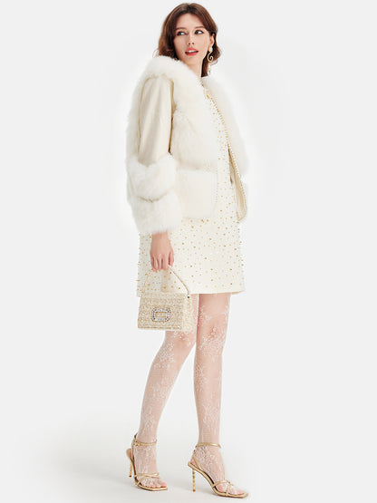 Sheepskin & Fox Fur Coat