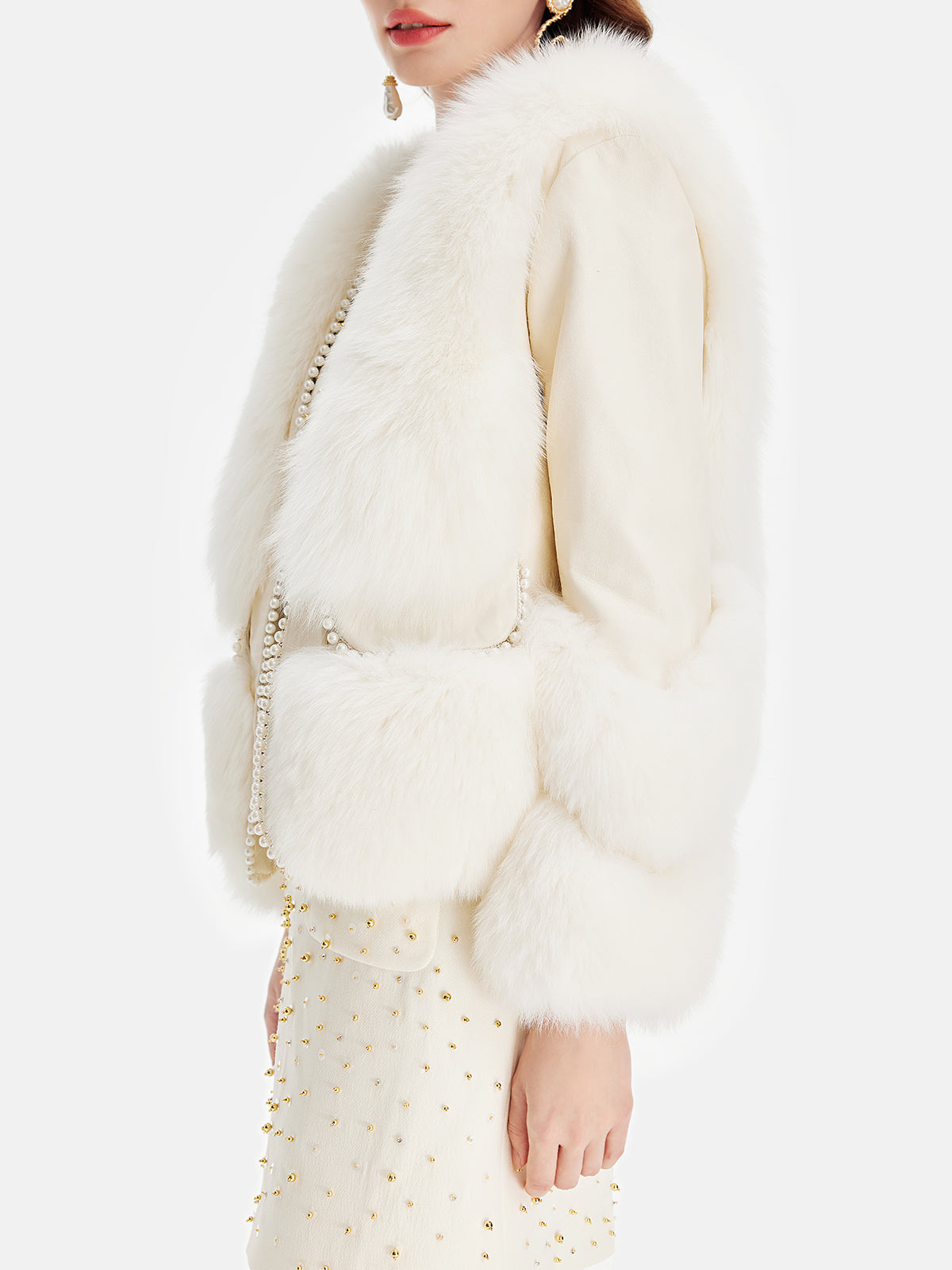 Sheepskin & Fox Fur Coat