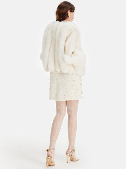 Sheepskin & Fox Fur Coat