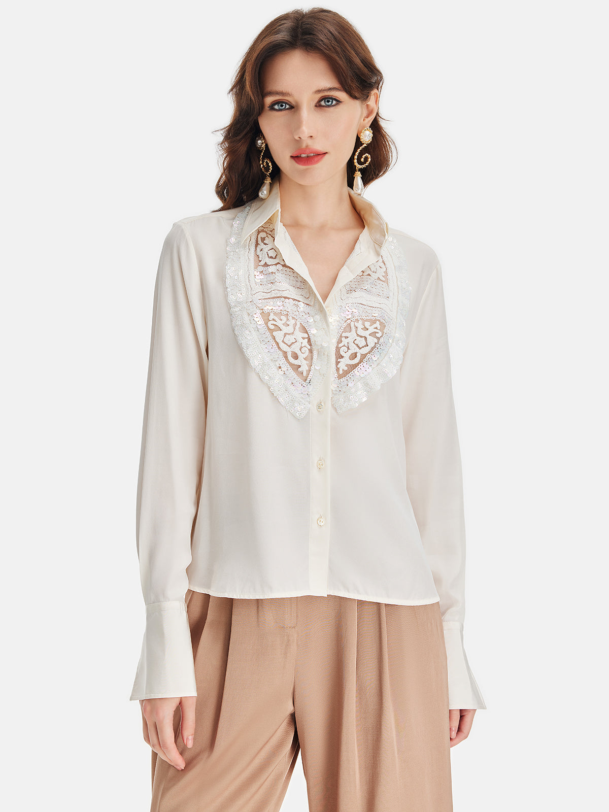 Silk Beaded Byzantine Shirt