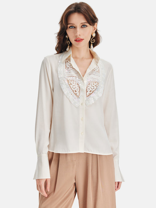 Silk Beaded Byzantine Shirt