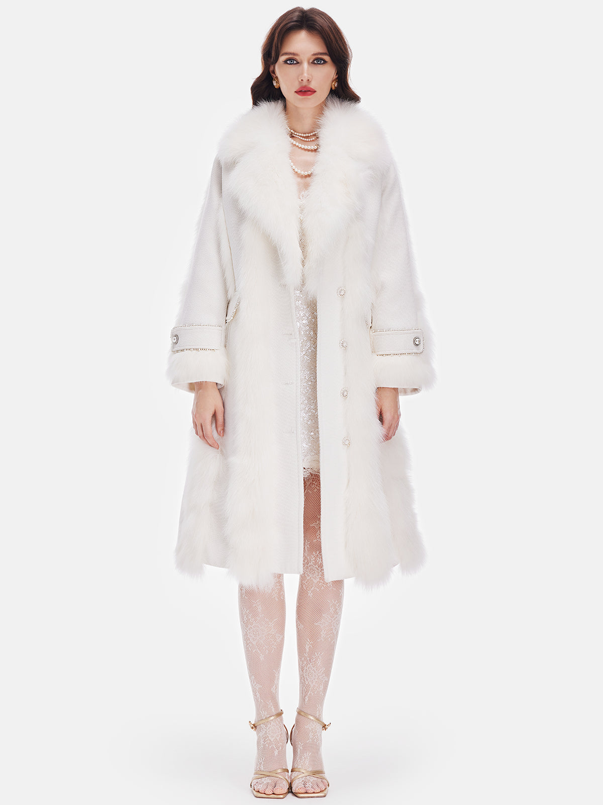 Fox Fur Mink Goose Down Coat