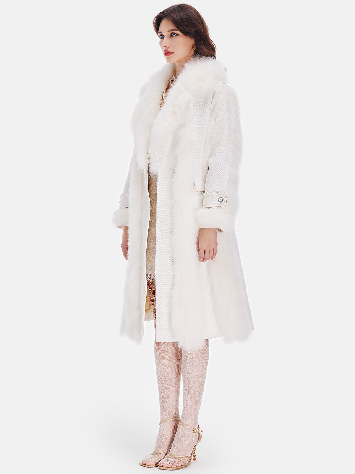 Fox Fur Mink Goose Down Coat