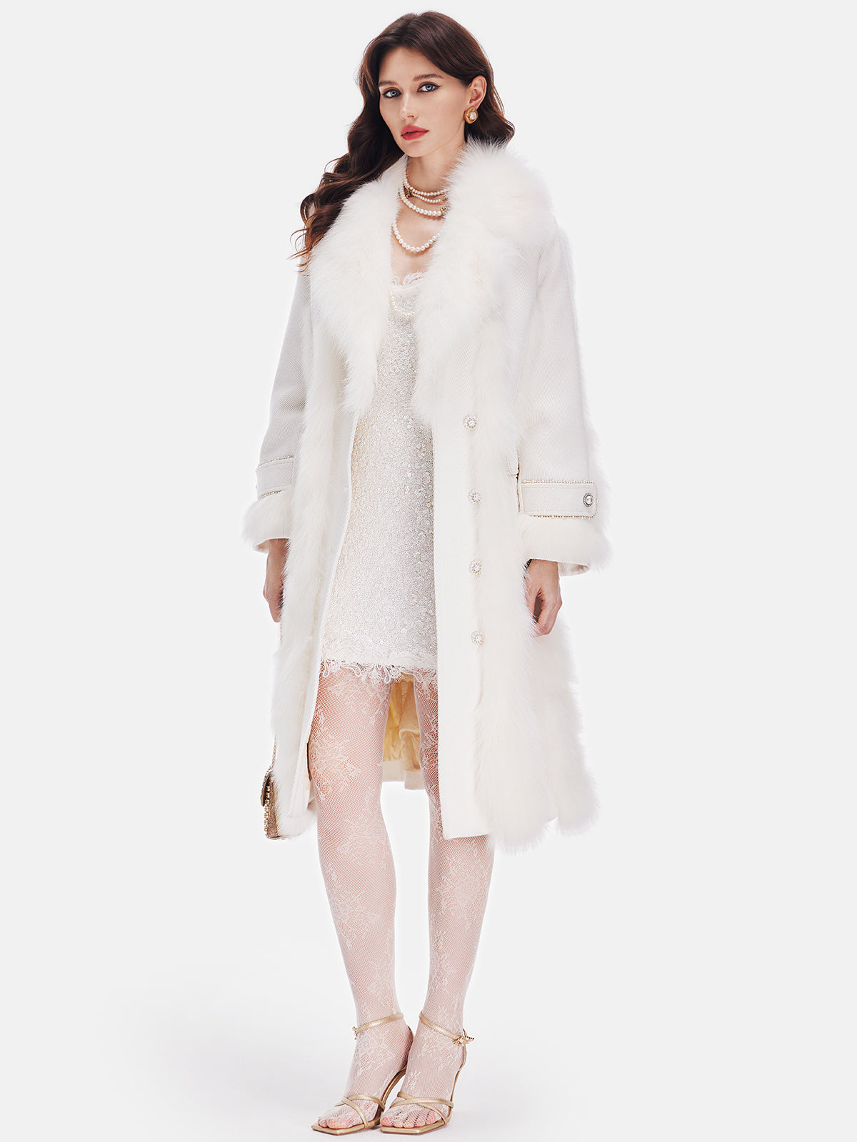 Fox Fur Mink Goose Down Coat