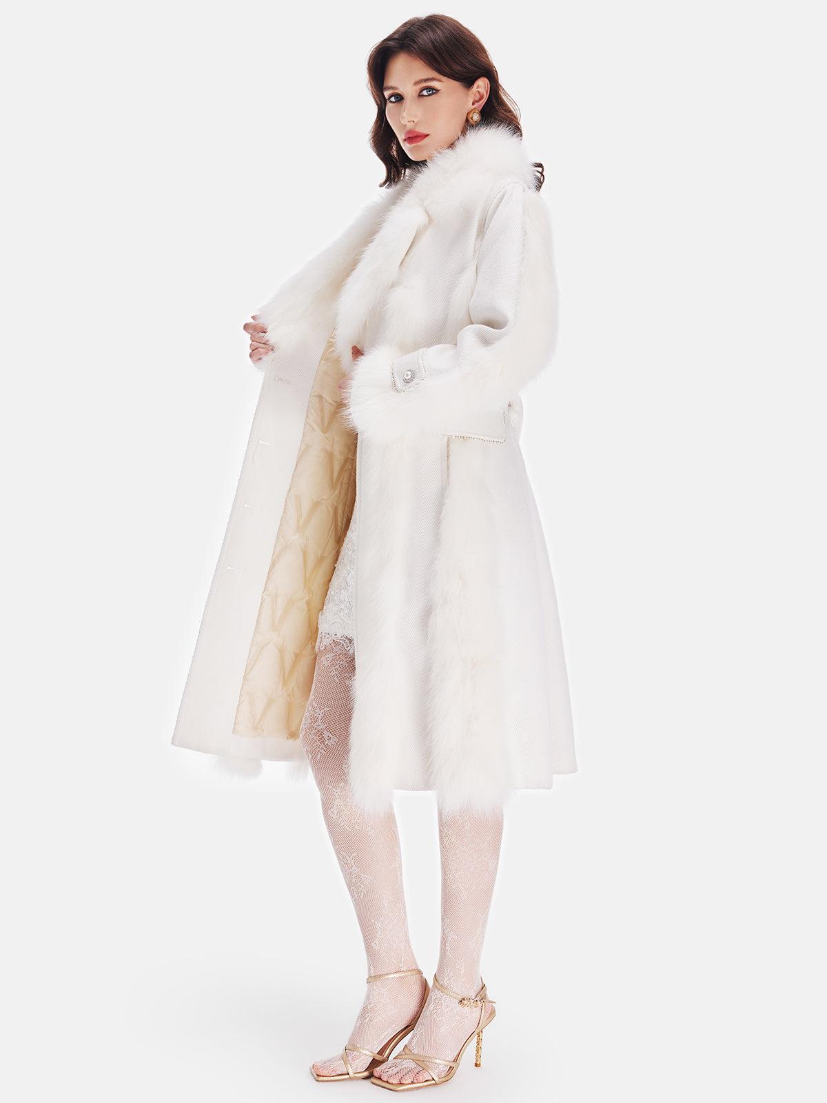 Fox Fur Mink Goose Down Coat