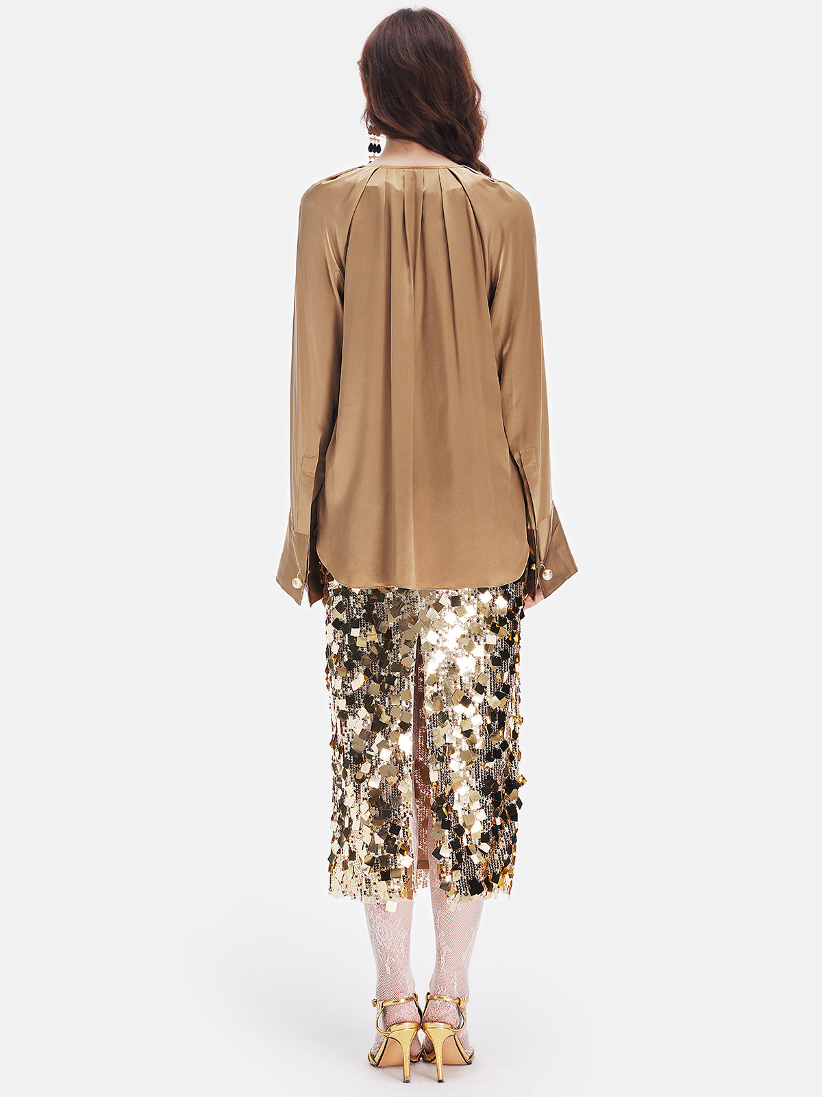 Silk Metallic Modern Blouse