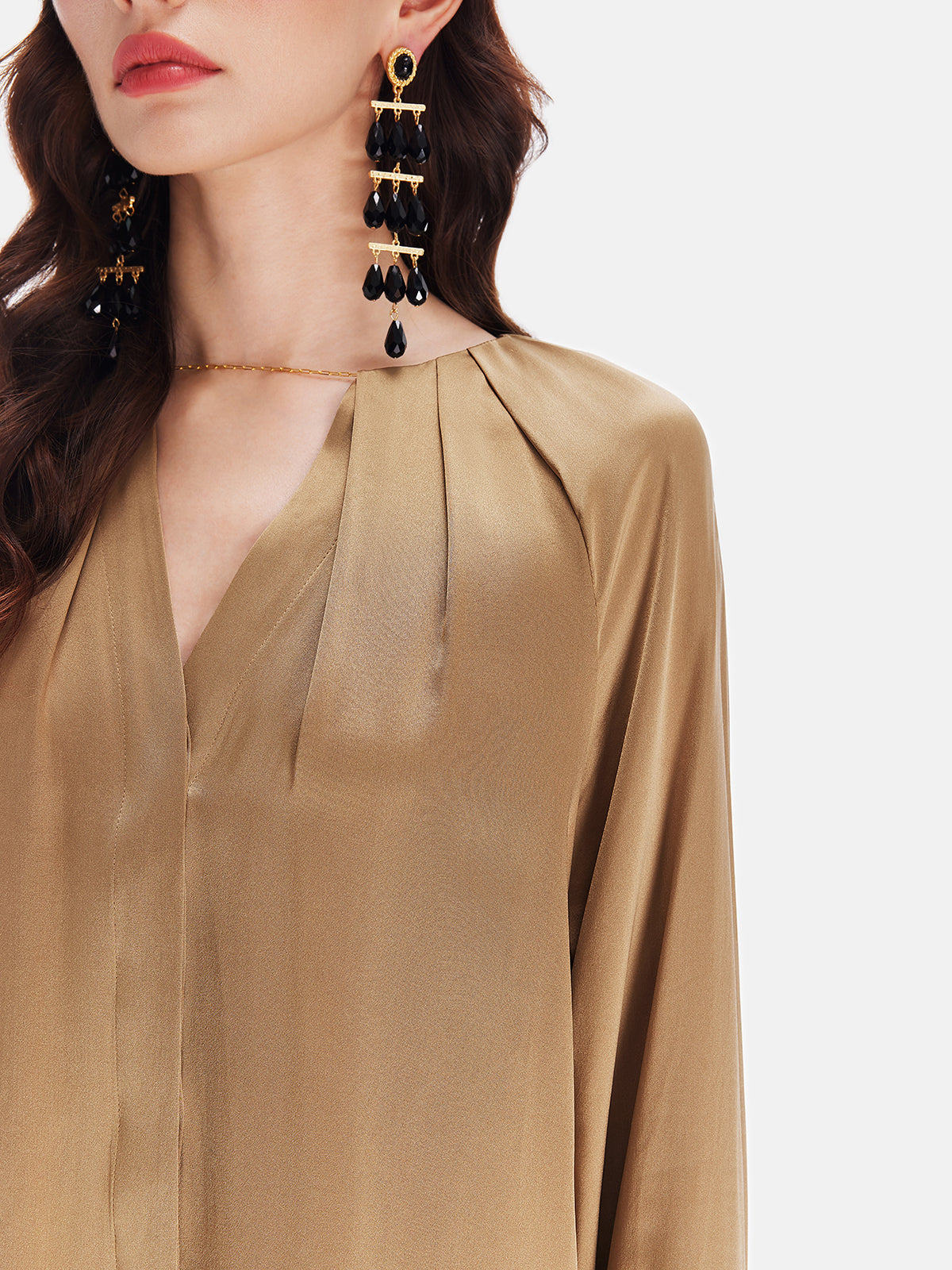 Silk Metallic Modern Blouse