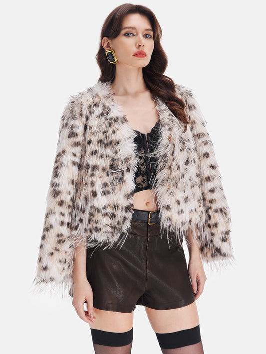 Alluring Faux Mink Fur Short Coat