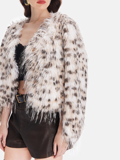 Alluring Faux Mink Fur Short Coat