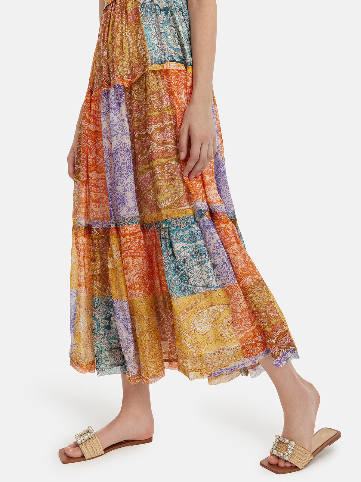 Silk Boho Print Vacation Sundress