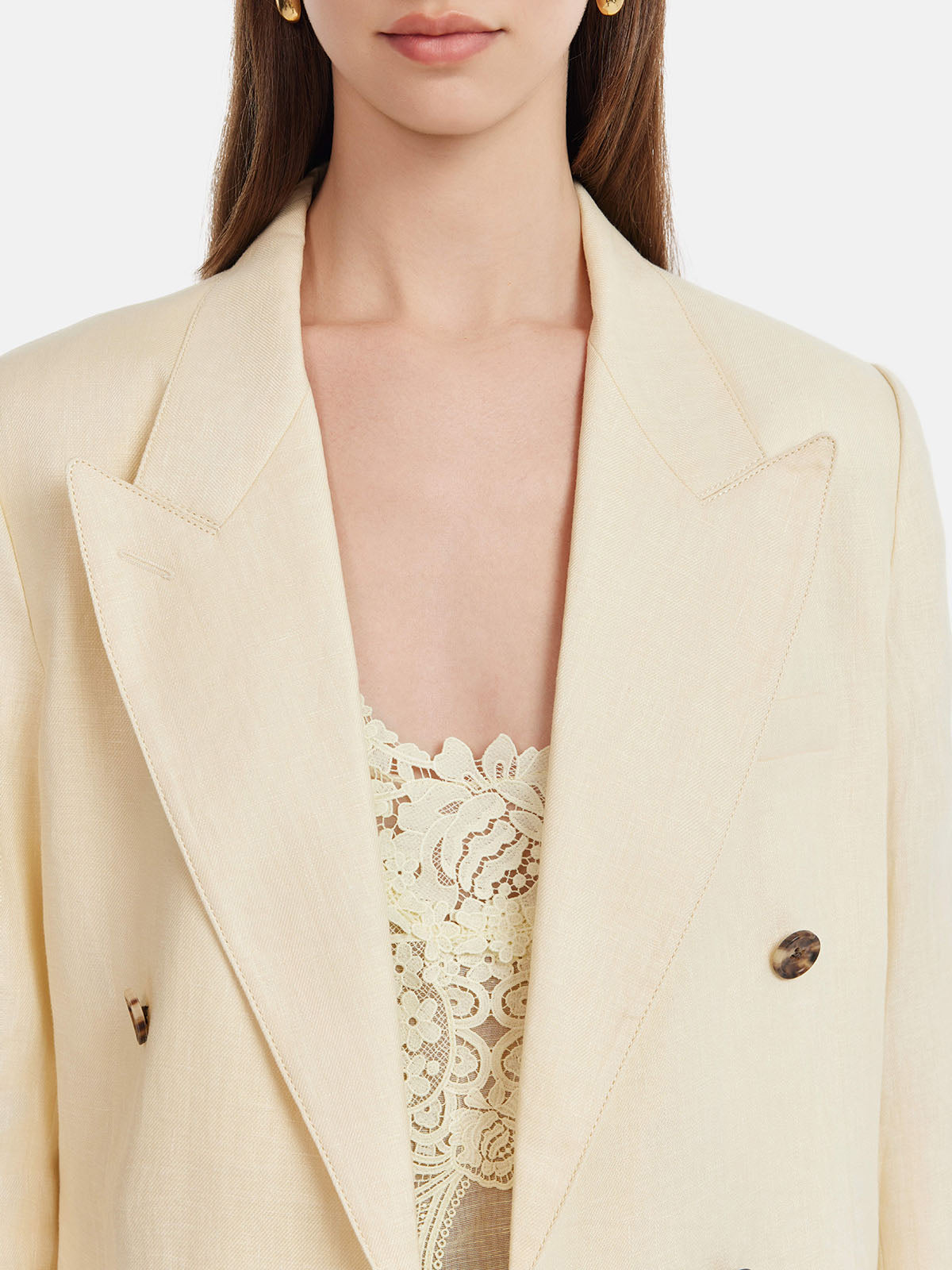 Double-Breasted Linen Blazer