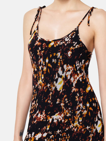 Linen Print Slip Dress