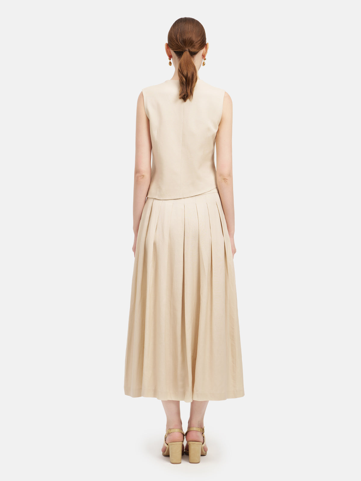 Minimalist A-line Suit Skirt