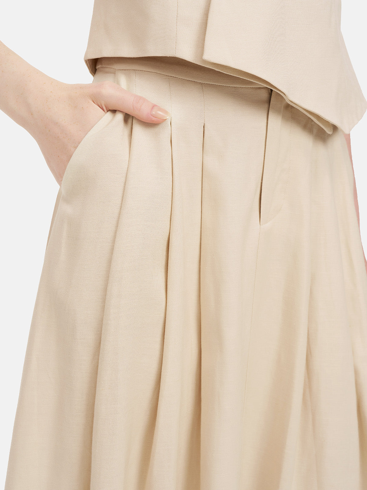 Minimalist A-line Suit Skirt