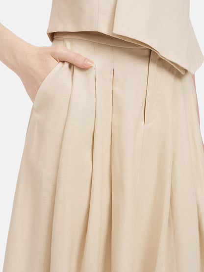 Minimalist A-line Suit Skirt