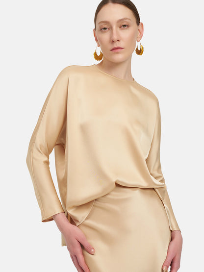 Minimalist Acetate Satin Top