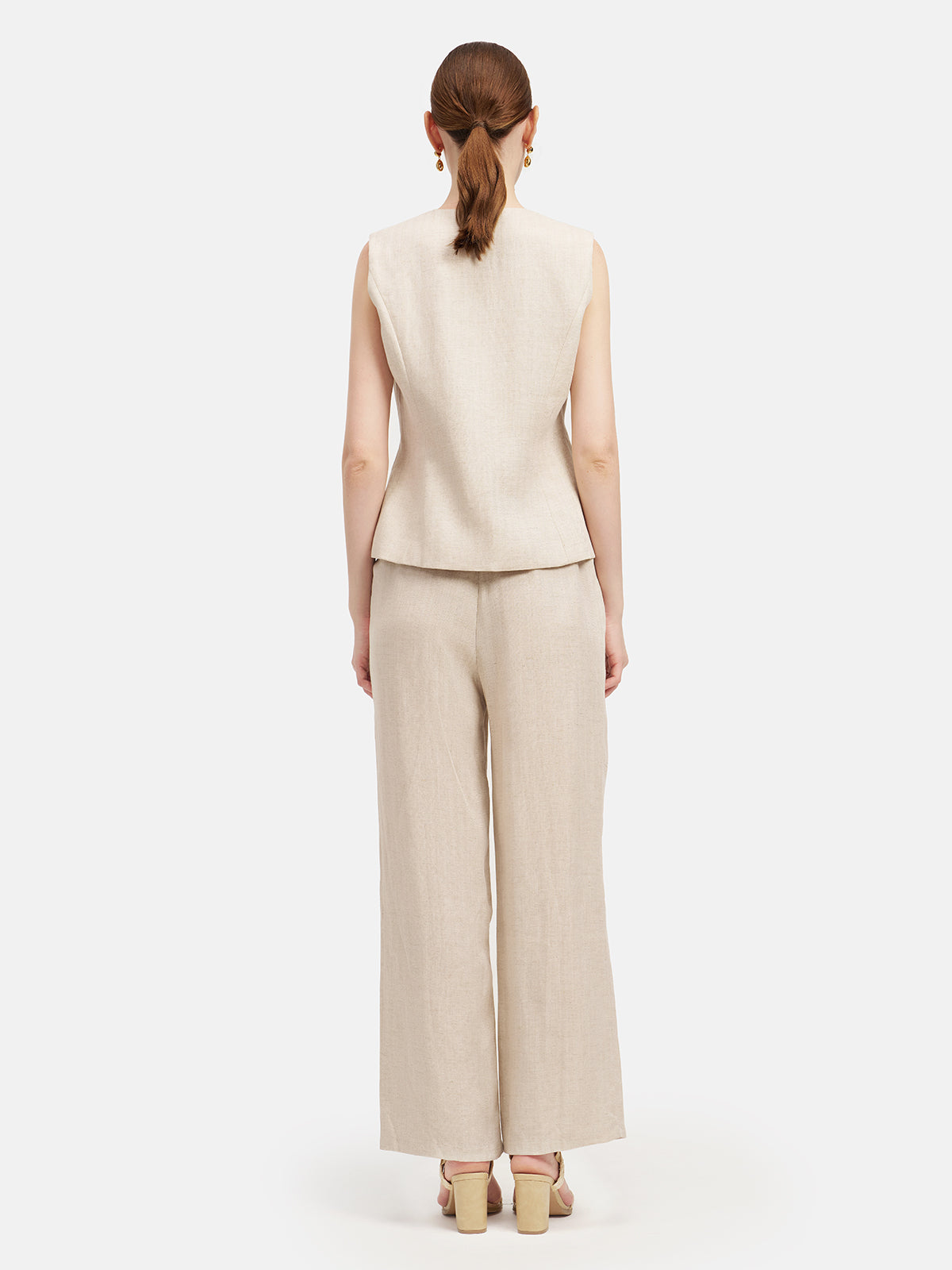 French Linen Pleated Trousers