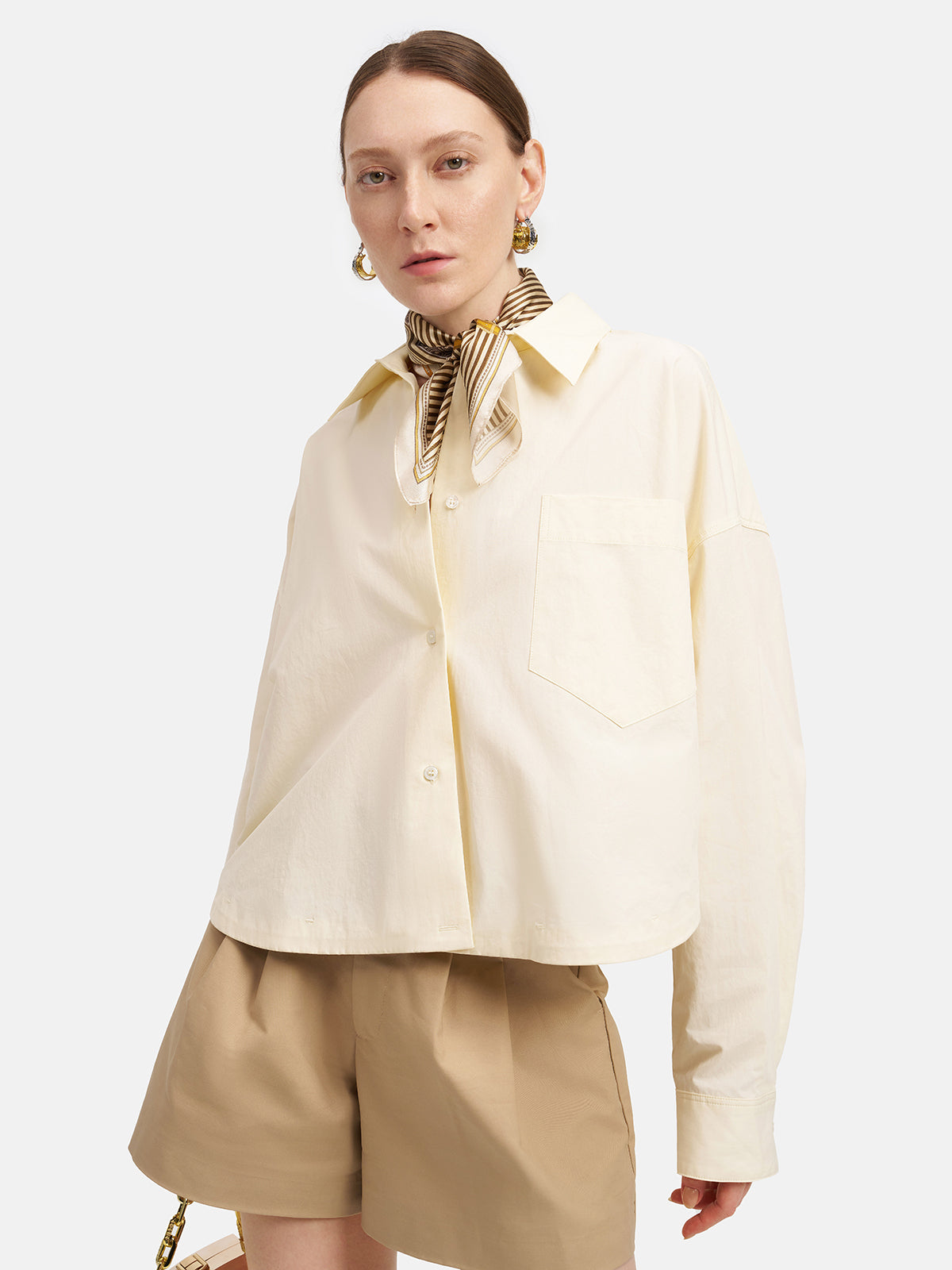 Classic Drawstring Hem Shirt