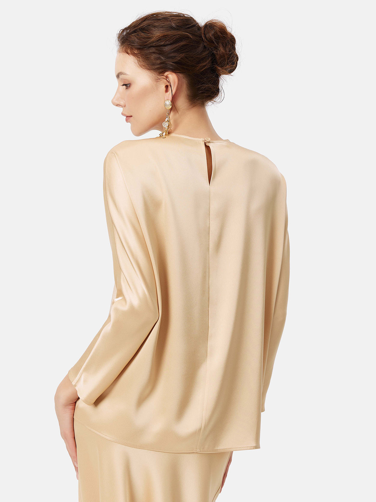 Minimalist Acetate Satin Top