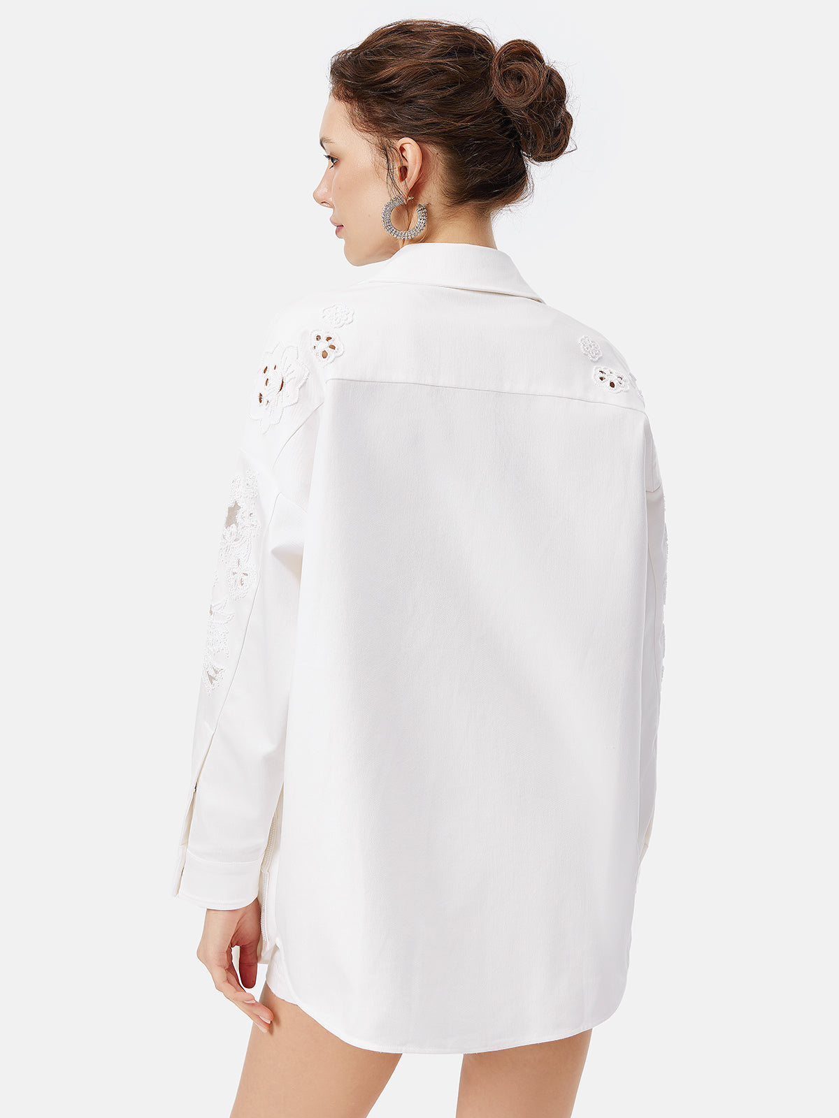 Handcrafted Hollow Out Embroidered Coat